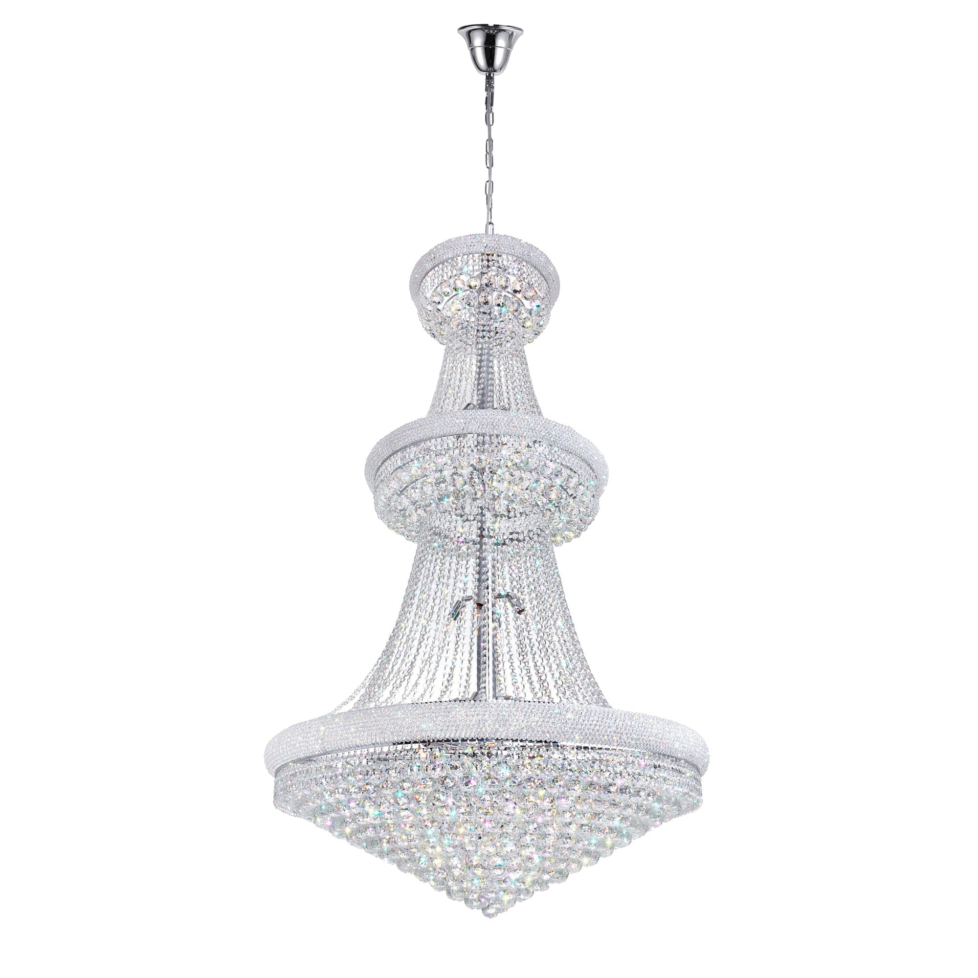 Gracewood Hollow Mongo 38 Light Chandelier With Chrome Finish