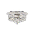 Empire Collection Chrome Stainless Steel 8 Light Flush Mount Fixture