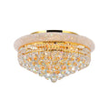 Empire Collection Goldtone Stainless Steel 8 Light Flush Mount Fixture