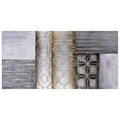 Empire Art Stacked 1 Hand Painted Heavily Textured Bold Neutrals By Martin Edwards
