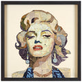 Empire Art Homage To Marilyn Hand Made Signed Art Collage By Ead Artists Co Op Under Tempered Glass In Black Frame