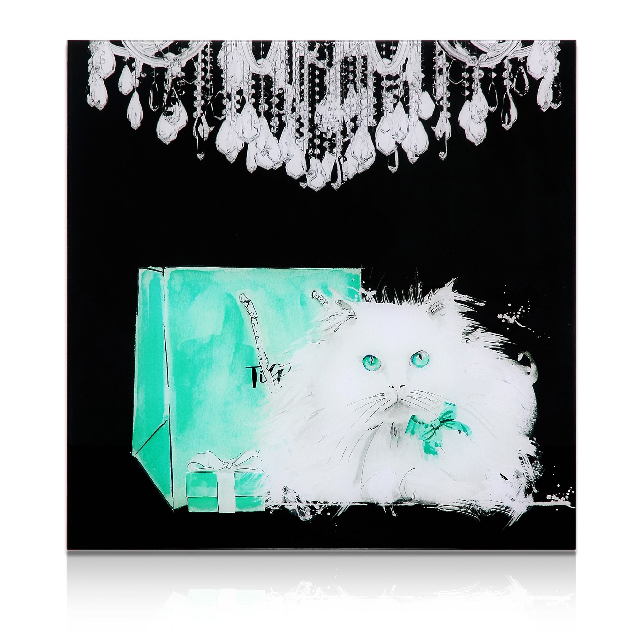 Empire Art Snowball Frameless Free Floating Tempered Art Glass By Ead Art Coop