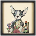 Empire Art Sphynx Hand Made Signed Art Collage By Ead Artists Co Op Under Tempered Glass In Black Frame