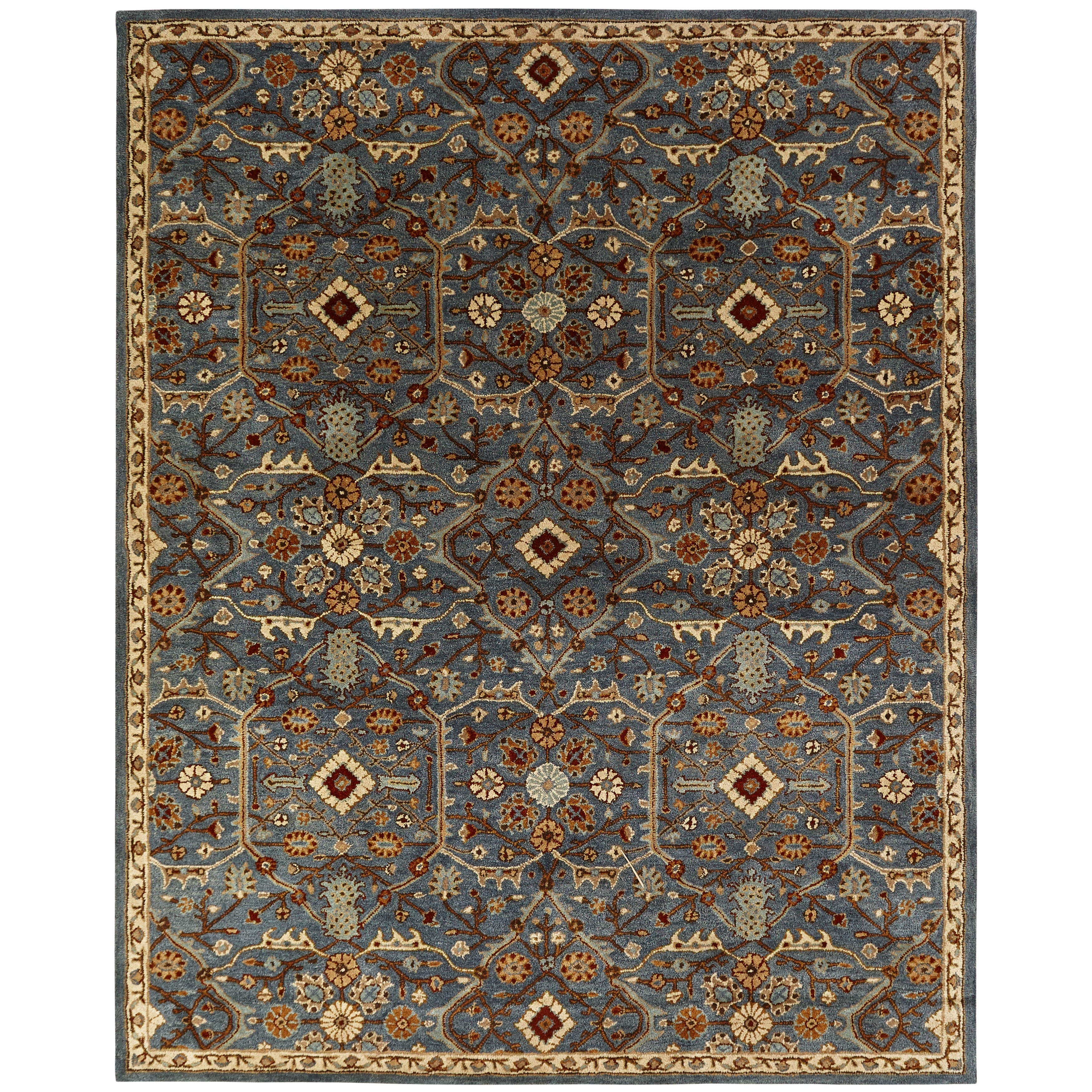 Empire Slate Blue Hand Tufted Wool Area Rug 8 X 10 8 X 10