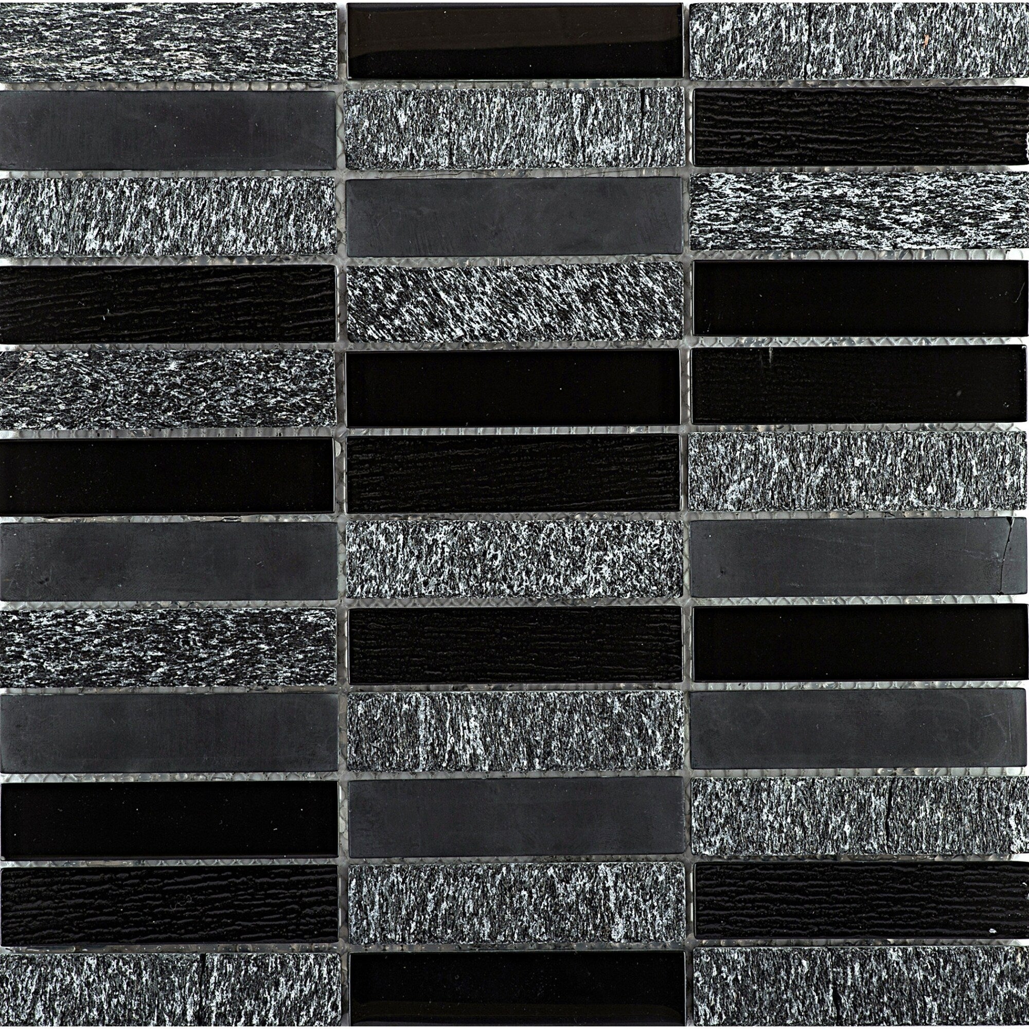 Emser Tile W89Illu1212Mob Illumina Straight Joint Mosaic Wall Tile Polished