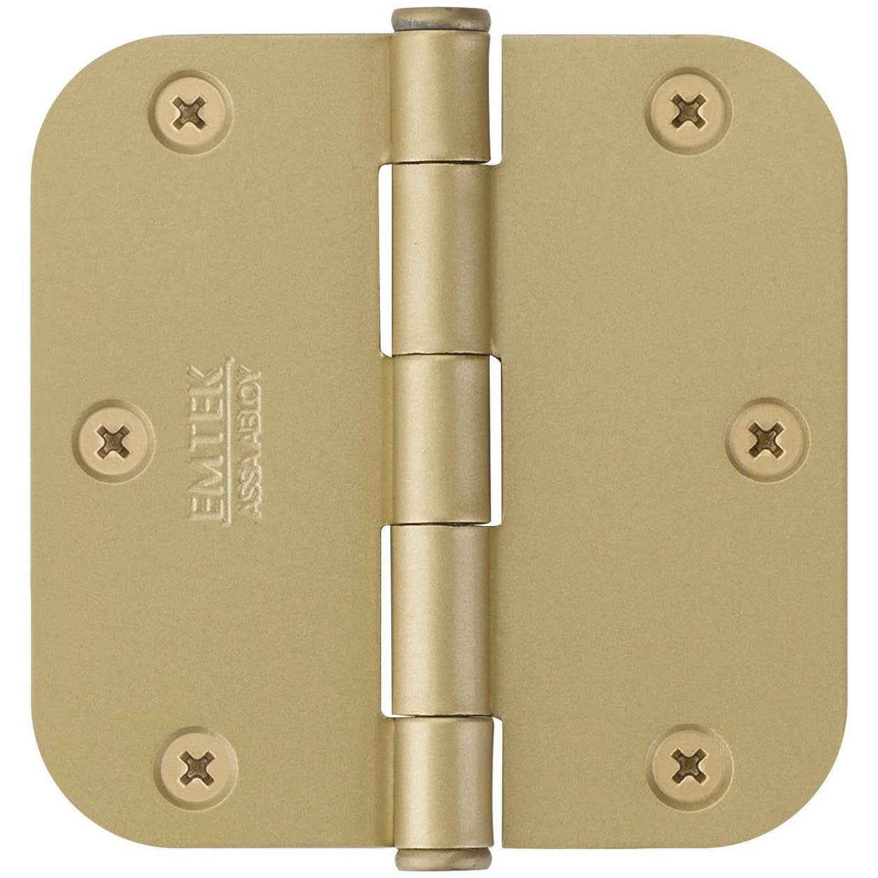 Emtek 3 1 2 X 3 1 2 Plated Steel Heavy Duty 5 8 Radius Round Corner