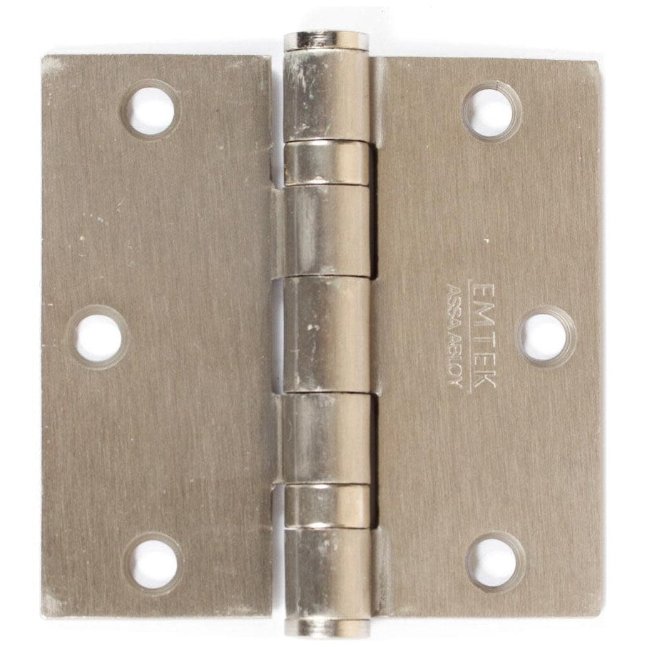 Emtek 94013 3 1 2 X 3 1 2 Plated Steel Heavy Duty Square Corner Ball Bearing Hinges Pair