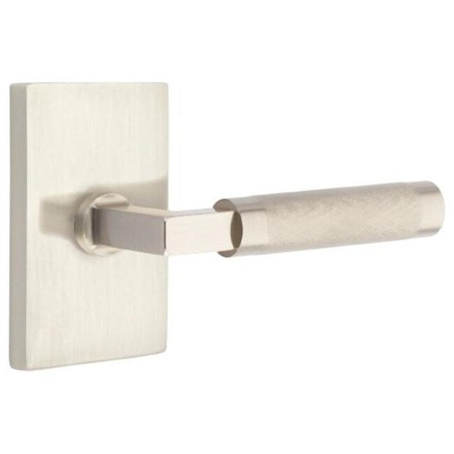Emtek 5052.Ls.Kn.Rh Knurled L Square Right Handed Non Turning
