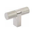 Emtek 86657.Rcb.Kn Knurled 3 1 8 Bar Cabinet Knob With Rectangular