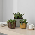 Enameled Metal Planters 7.25 L X 7.25 W X 7.0 H