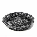The Curated Nomad Somerset Ink Black Handmade Pottery Serving Bowl