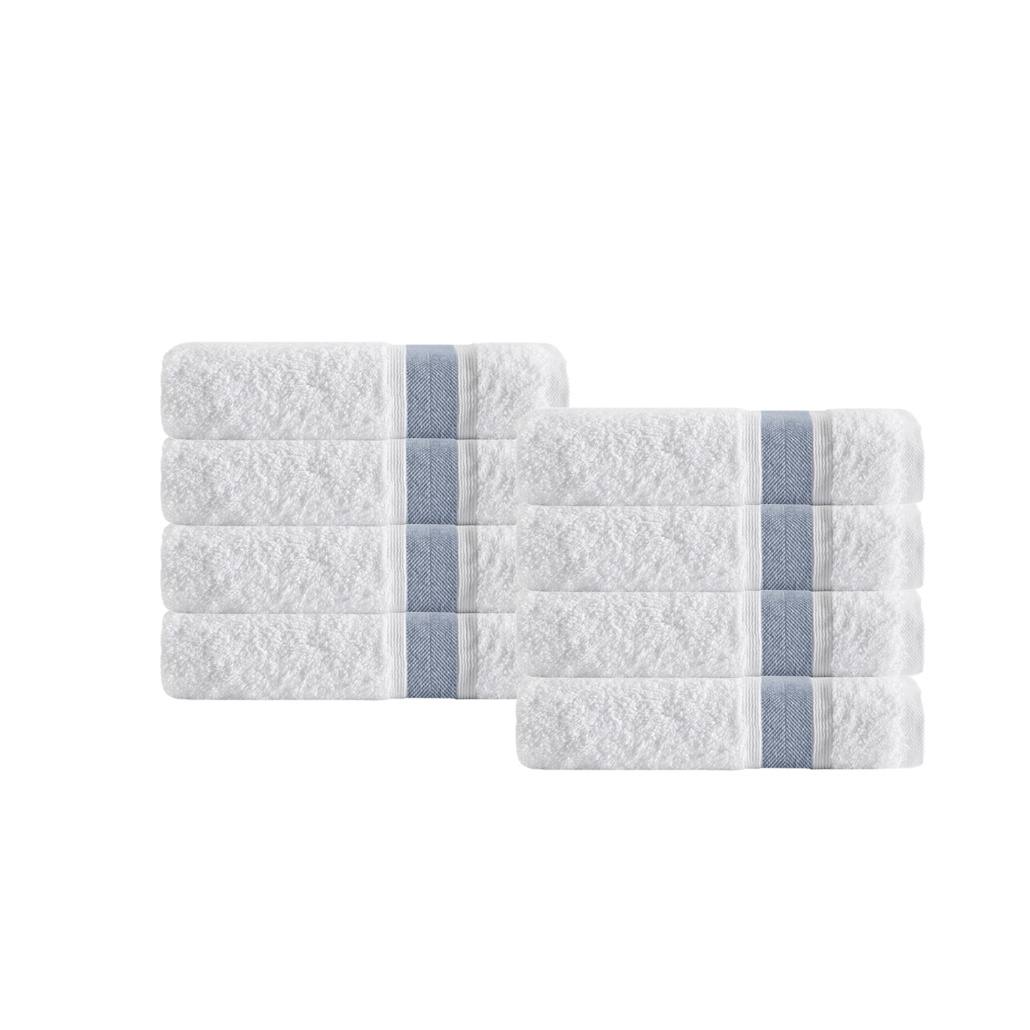 Enchante Home Unique Turkish Cotton Hand Towels Set Of 8