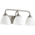 Enclave Satin Nickel And Satin Opal 3 Light Vanity Lighting