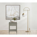 End Side Table Nightstand With Glass Top And Drawer
