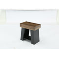End Table Industrial Small Side Table With Shelf For Living Room