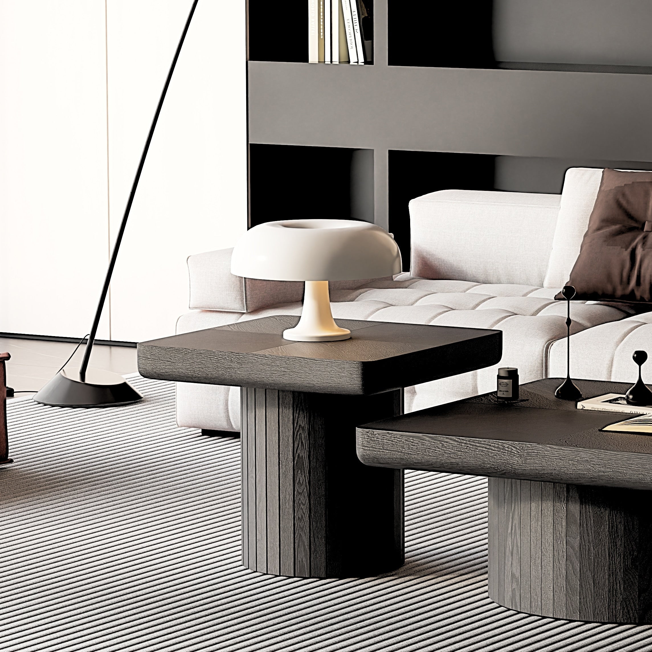 End Table Minimalist Square Side Table For Living Room Black Accent Table Sofa Table Cocktail Table