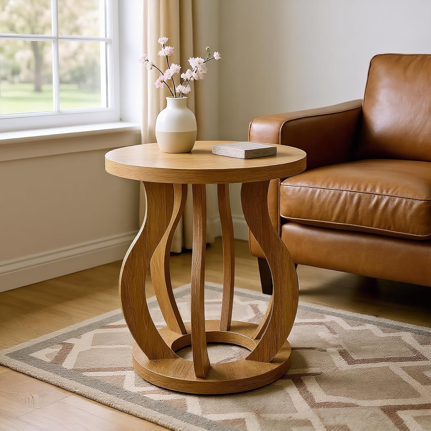 End Table Modern Round Side Table Bedside Sofa Accent Table Nightstand For Living Room Bedroom