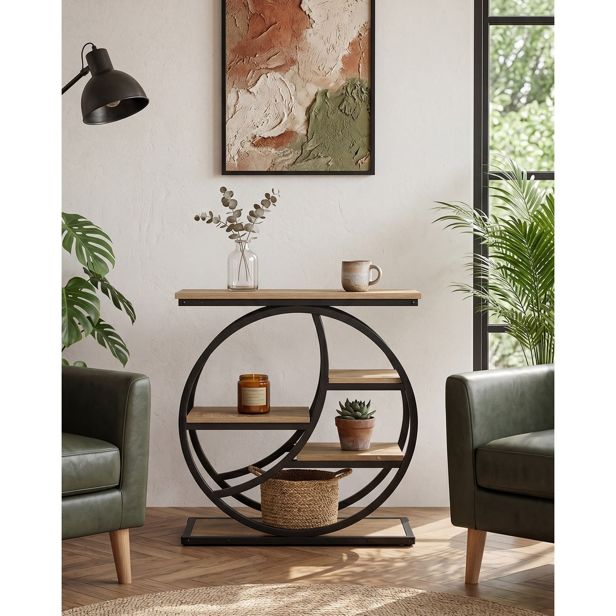 End Table Narrow Side Table With 4 Tier Large Storage Space Modern Bedside Table For Living Room Home Office Bedroom