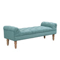 End Of Bed Bench Ottoman With Wood Legs Fabric Bench Indoor Bench Entryway Bench Lounge Bench With Legs