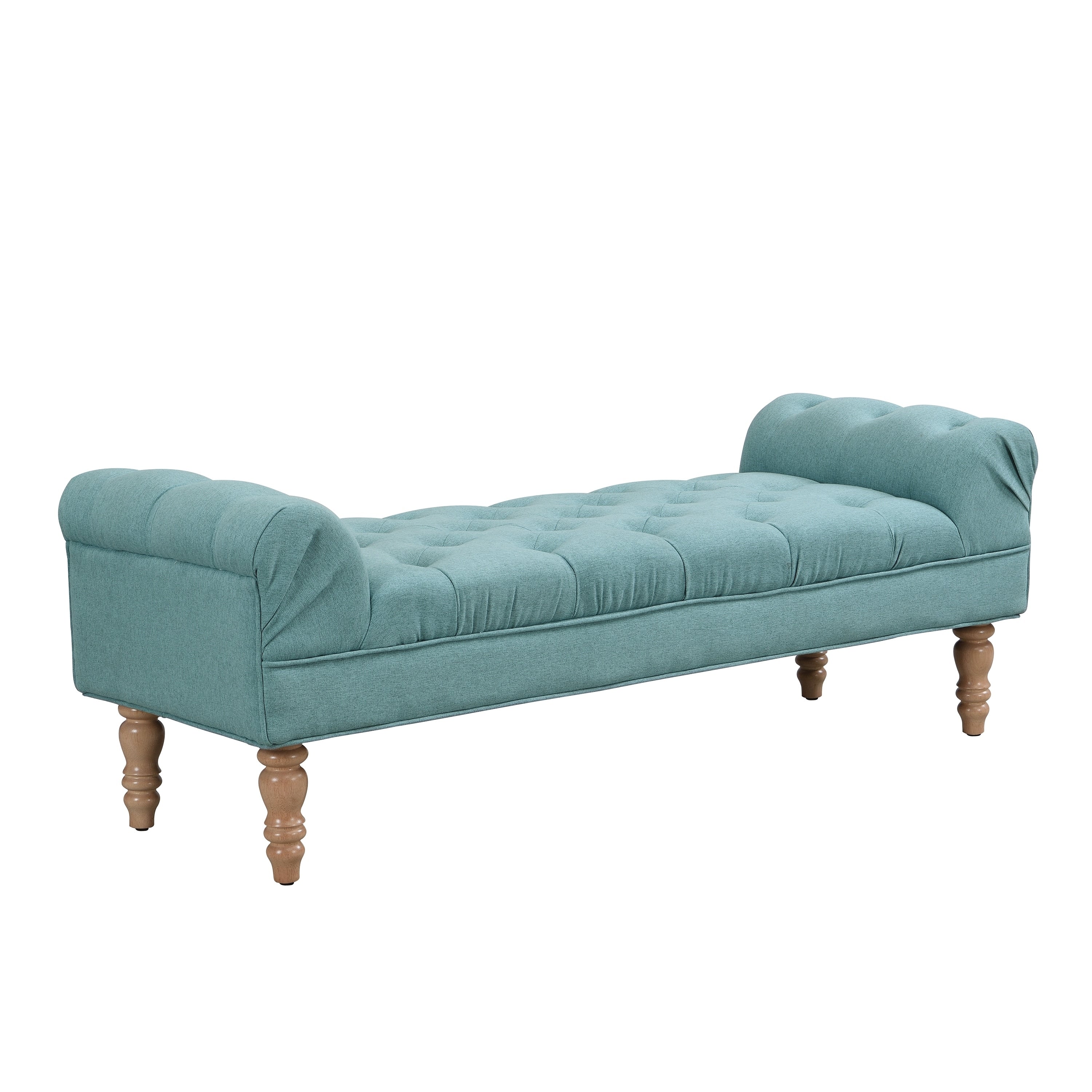 End Of Bed Bench Ottoman With Wood Legs Fabric Bench Indoor Bench Entryway Bench Lounge Bench With Legs