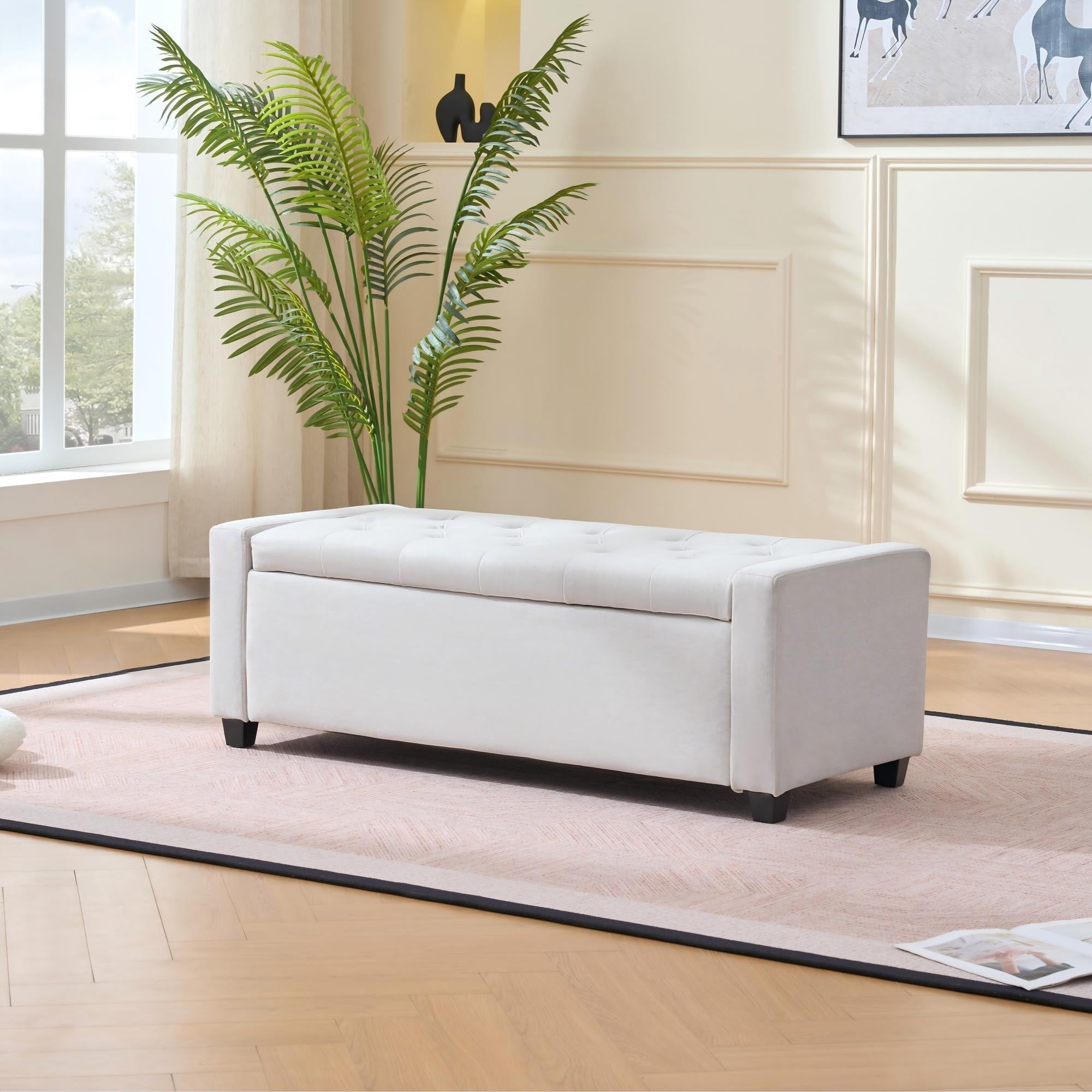 End Of Bed Bench Upholstered Bench For Bedroom Storage Bench Accent Bench Vanity Bench Indoor Bench
