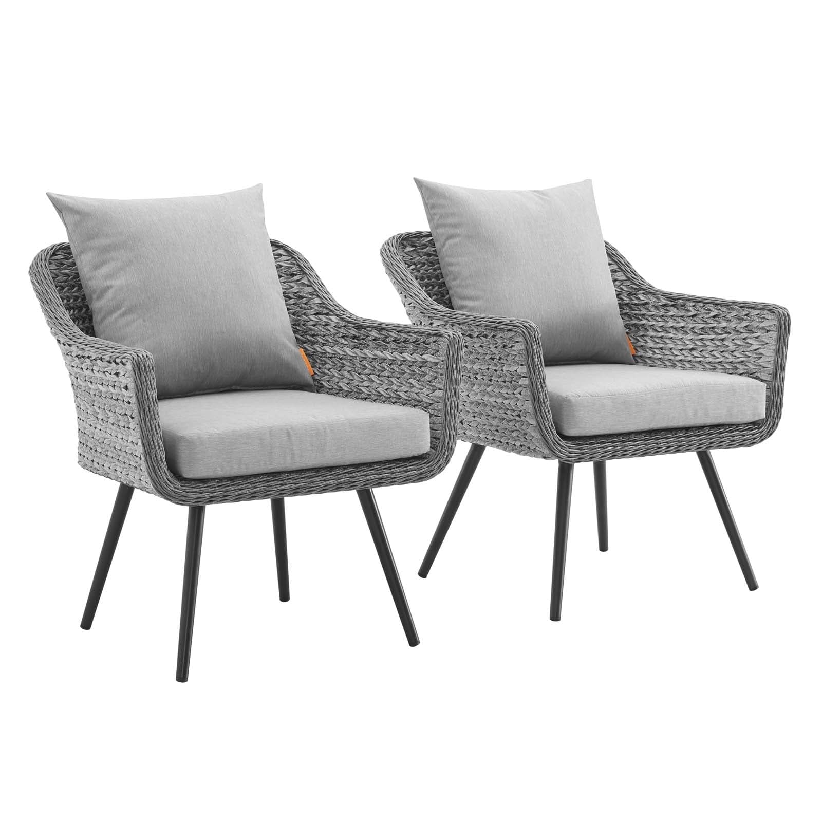 Endeavor Armchair Outdoor Patio Wicker Rattan Set Of 2