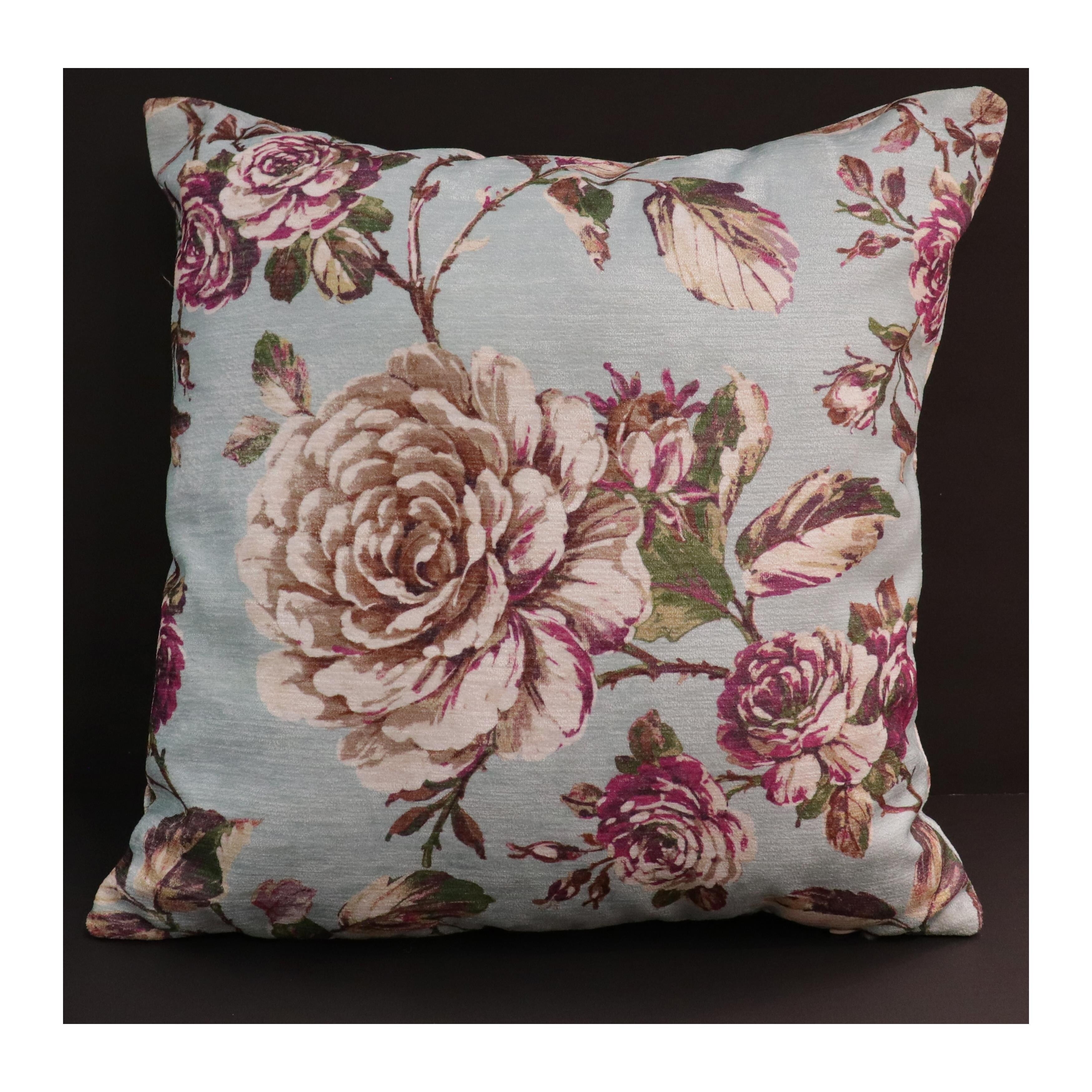 Endine Pansy Velvet Turkish Pillow