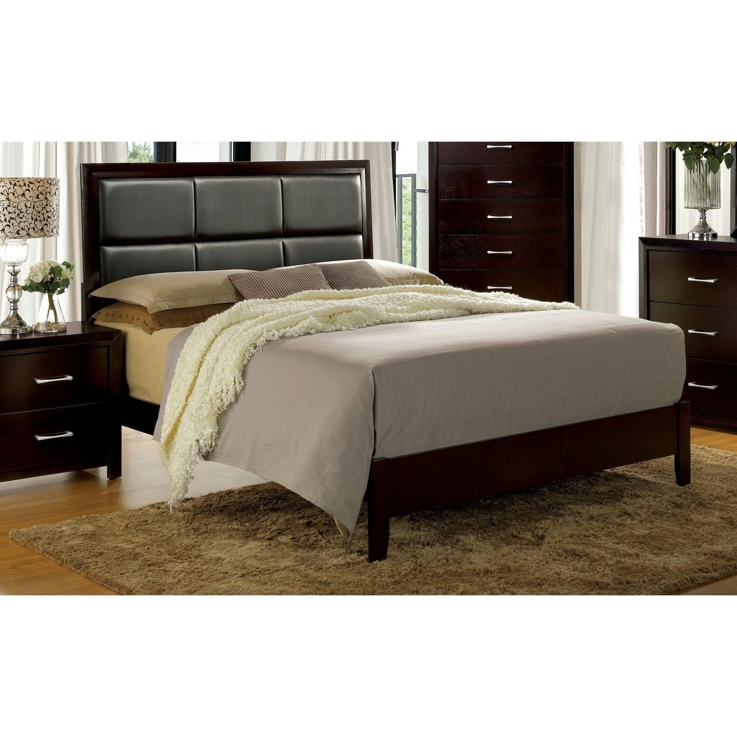 Endor Contemporary Espresso Panel Bed By Foa