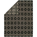 Endura Black And Lilac Wool Handmade Reversible Area Rug 5 X 8