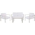 Engagingly Outstanding Outdoor Lounge Set In White Set Of 4