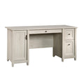 Engineered Wood Coastal Computer Desk With Slide Out Keyboard Tray Gray