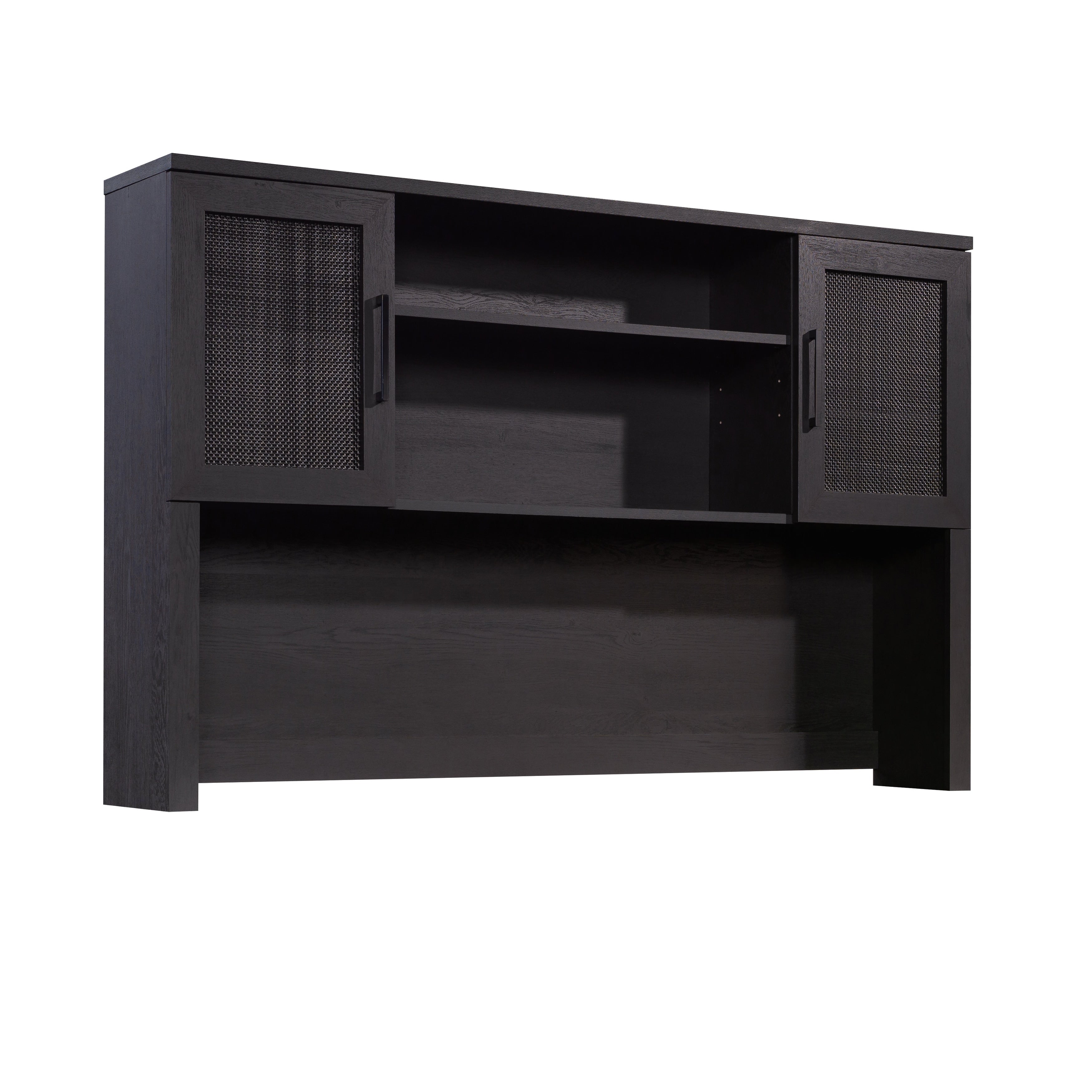Engineered Wood Coastal Hutch With Storage Black 65.98 W X 11.5 D X 42.21 H