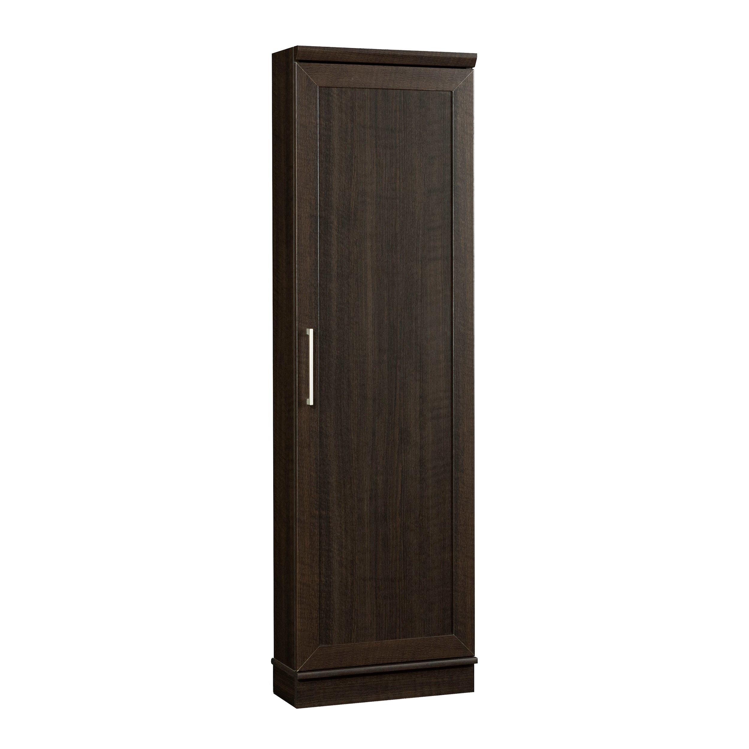 Engineered Wood Contemporary Corner Storage Cabinet With 5 Shelves Brown 20.79 W 19.45 D 71.42 H