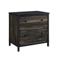Engineered Wood Industrial Lateral File With A Lockable Drawer Brown