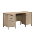 Engineered Wood Transitional Computer Desk With Generous Work Surface Brown