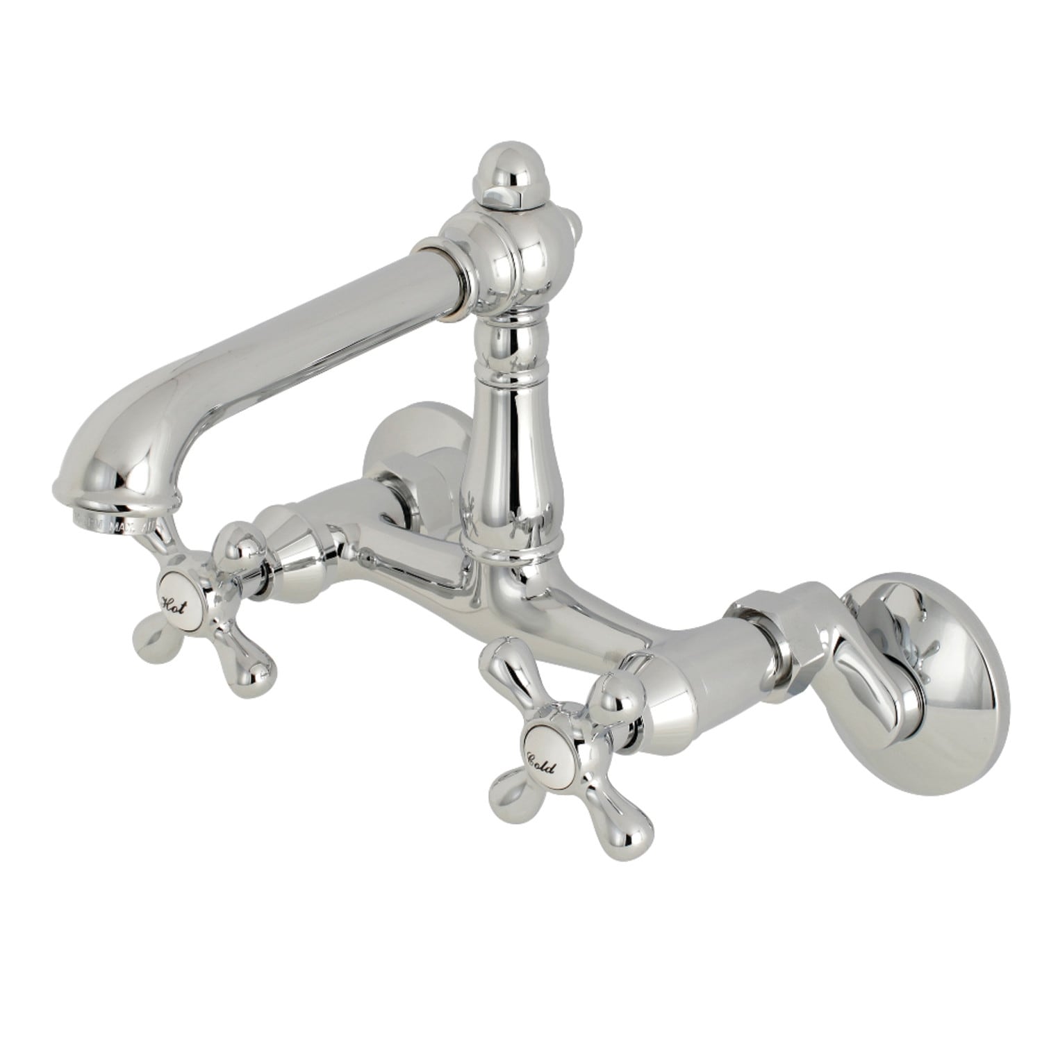 English Country 6 Inch Adjustable Center Wall Mount Kitchen Faucet