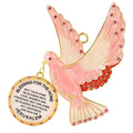 English Judaica Pink Dove Home Blessing Hanging Wall Ornament W Matashi Crystals