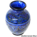 Engraved Ceramic Vase Handmade In Morocco