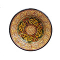 Handmade Engraved Marigold Ceramic Plate Morocco