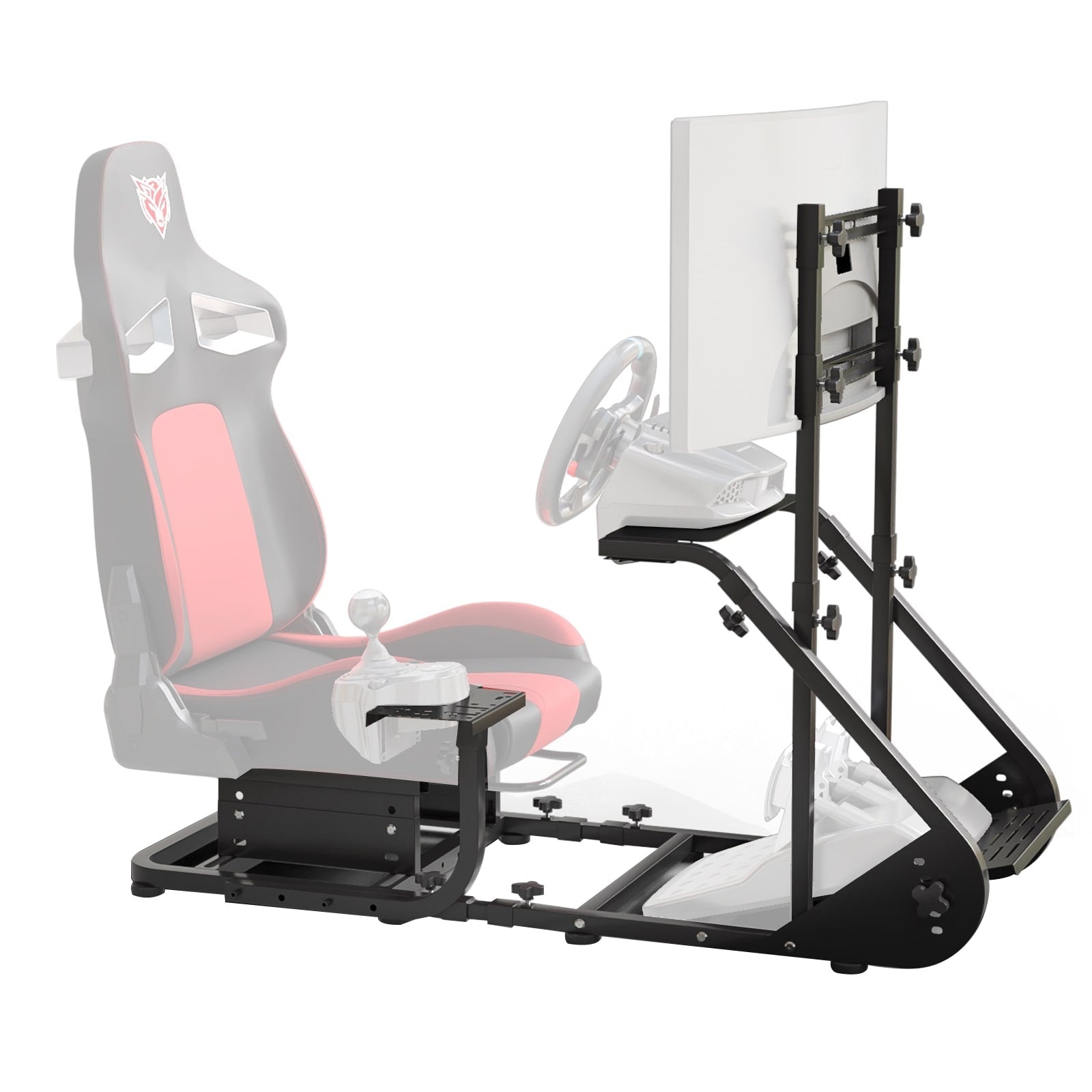Enhanced And Stable Racing Wheel Cockpit With Fanatec Thrustmaster Logitech Driving Simulators Excluding Handbrake