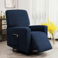Enova Home Ultra Soft Rhombus Stretch Fabric Recliner Slipcover With Elastic Bottom Side Pocket N A