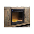 Entertainment Accessories Media Glass Stone Fireplace Insert Black