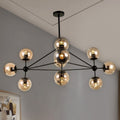 Enthen 10 Light Orb Black Chandelier