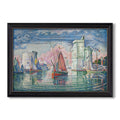 Entrance To The Port Of La Rochelle 1921 Paul Signac Custom Framed Canvas