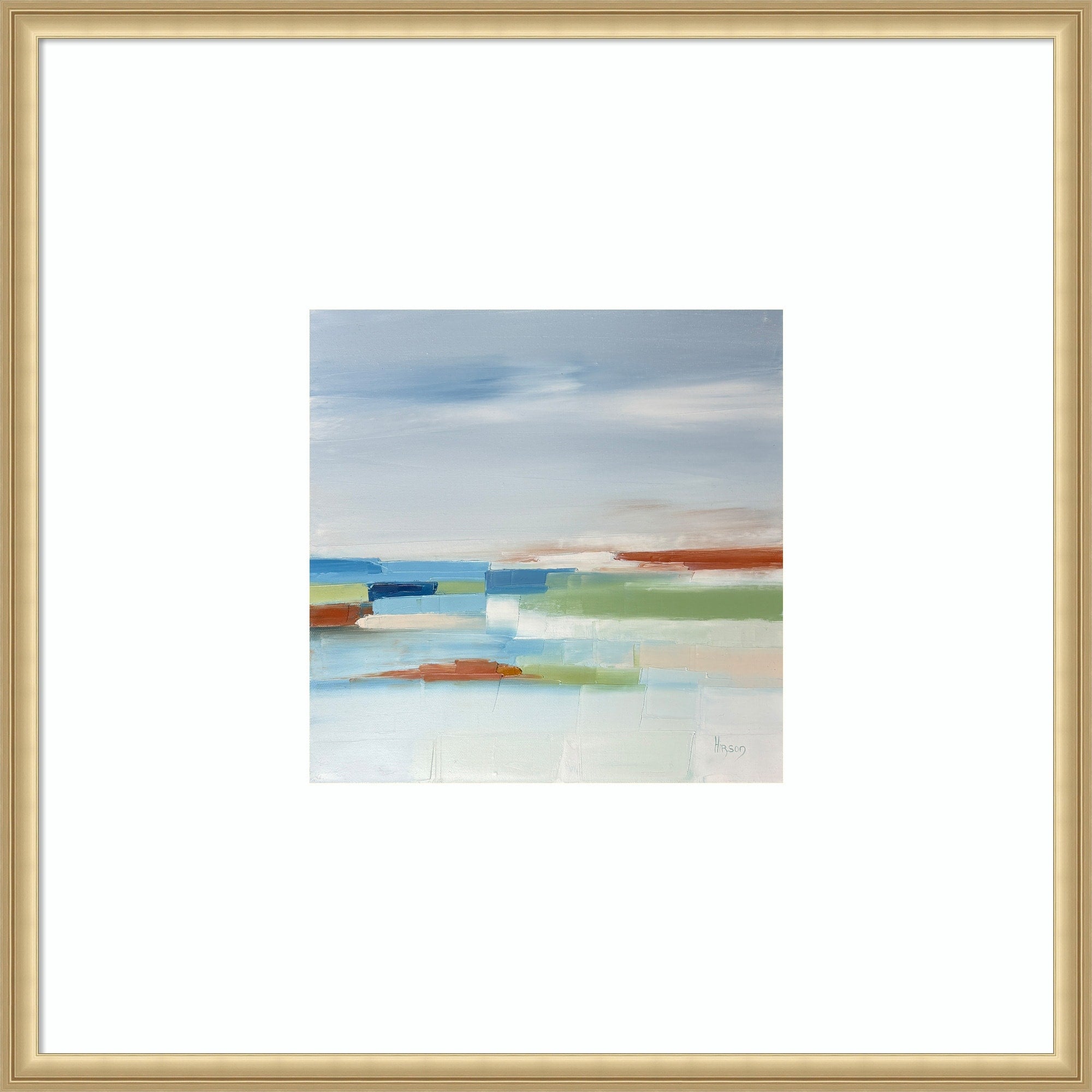 Entre Ciel Et Terre 4 By Sandrine Wood Framed Wall Art Print