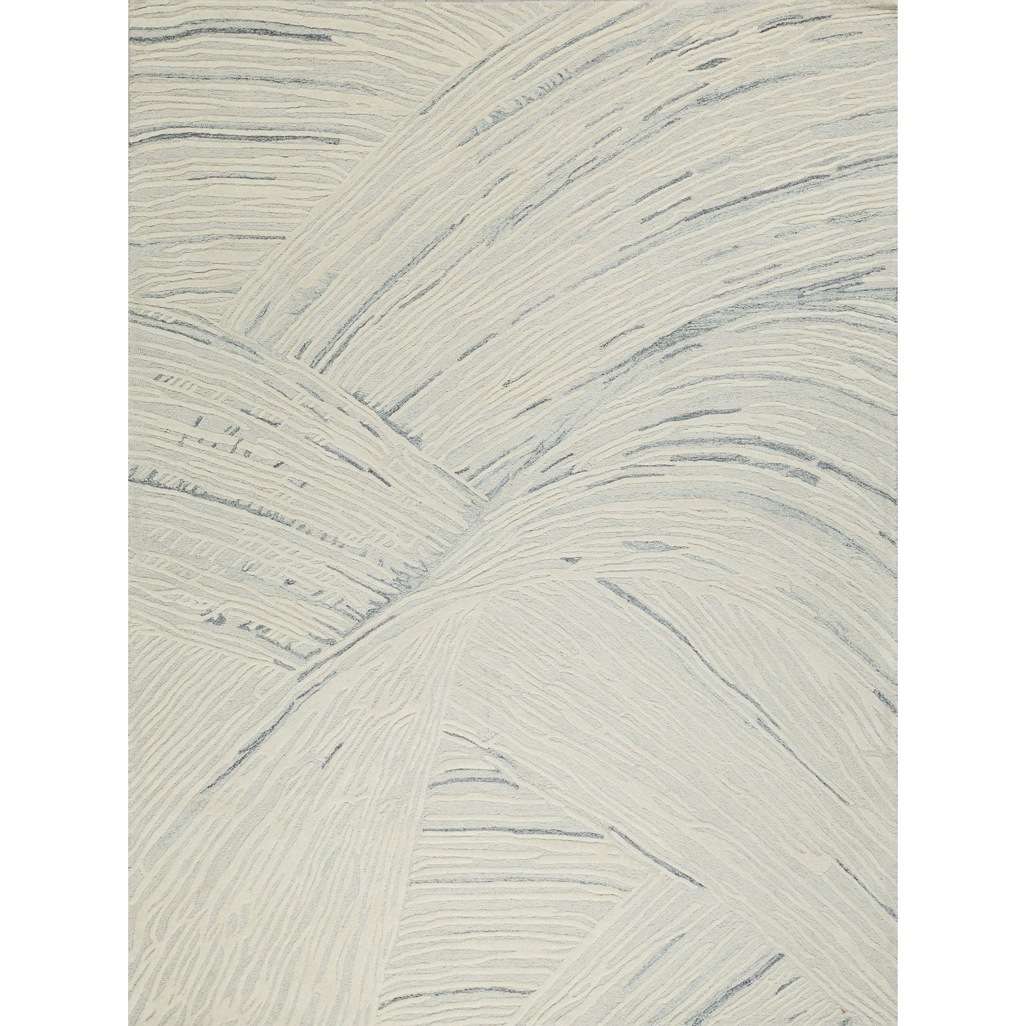 Entro Hand Tufted New Zealand Wool Silver Ivory Area Rug