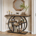 Entryway Console Sofa Table With Storage Shelves Wood Accent Table For Entryway Living Room Hallway Foyer