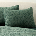 Entwined Elephants Green Full/Queen Duvet Cover - The White Lotus