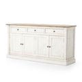 Enzo Sideboard Limestone White 70.75W X 19.75D X 35.5H