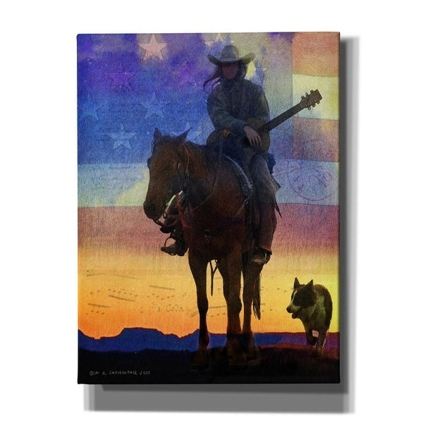 Epic Graffiti American Cowgirl By Chris Vest Giclee Canvas Wall Art 12 X16